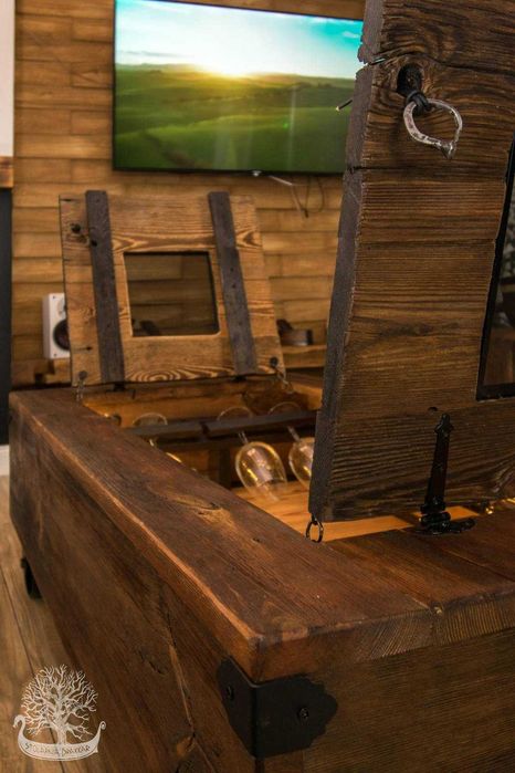 Stolik kawowy/skrzynia na wino rustykalna, boho, vintage, retro, loft