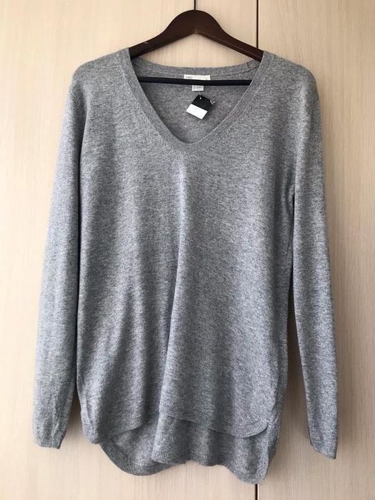 Сірий трикотажний джемпер H&M , розмір S
