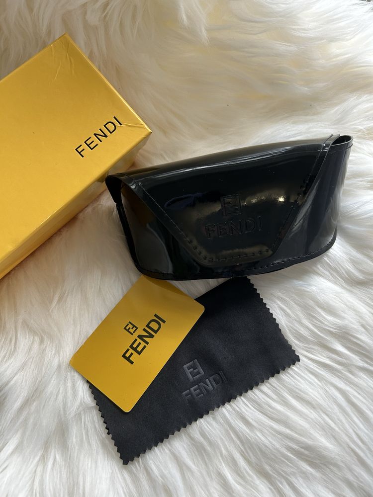 ‼️ Очки овал Fendi First Crystal черные новые с логотипом F Фенди