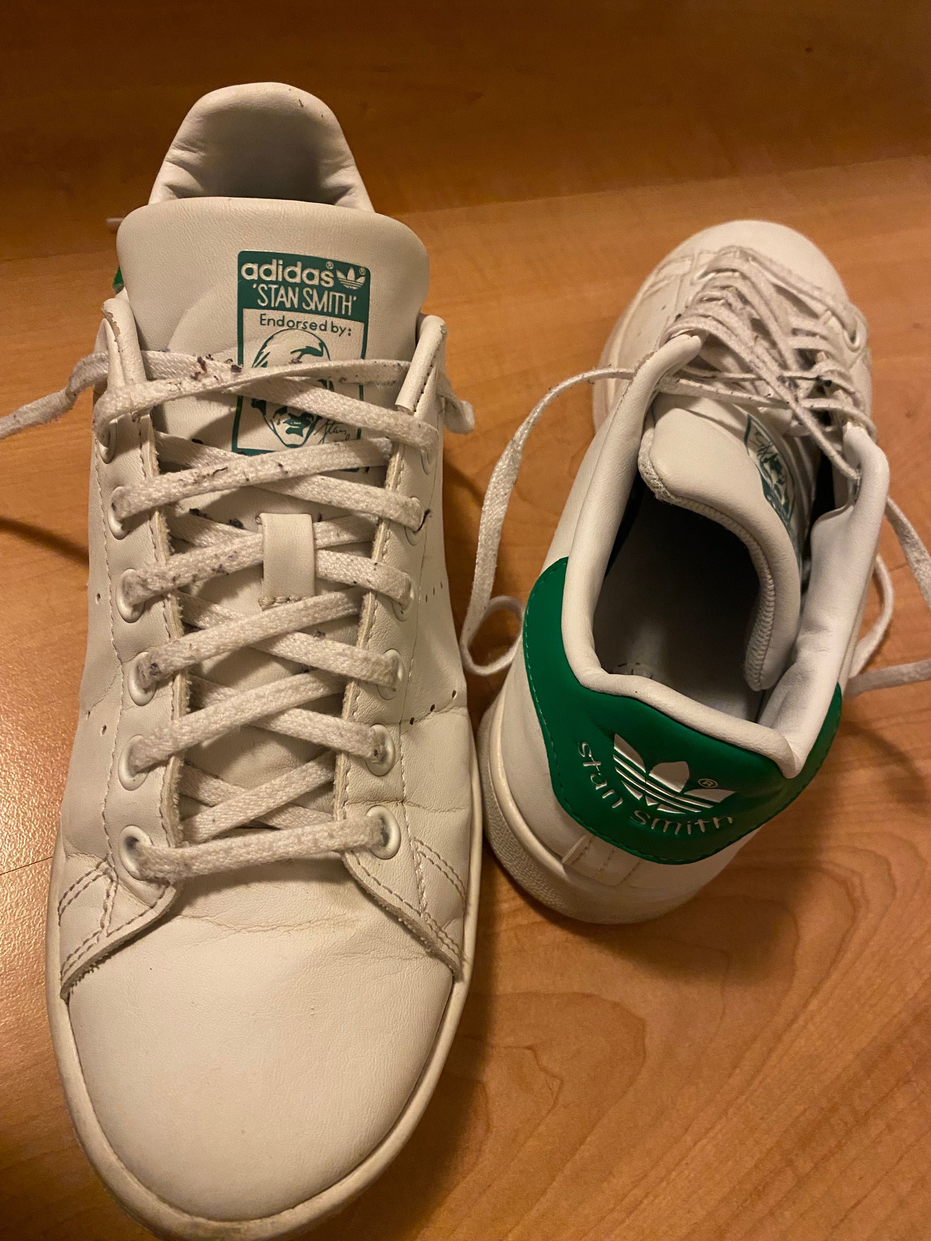 Sapatilhas/ténis Adidas Stan Smith verdes originais usados - número 38