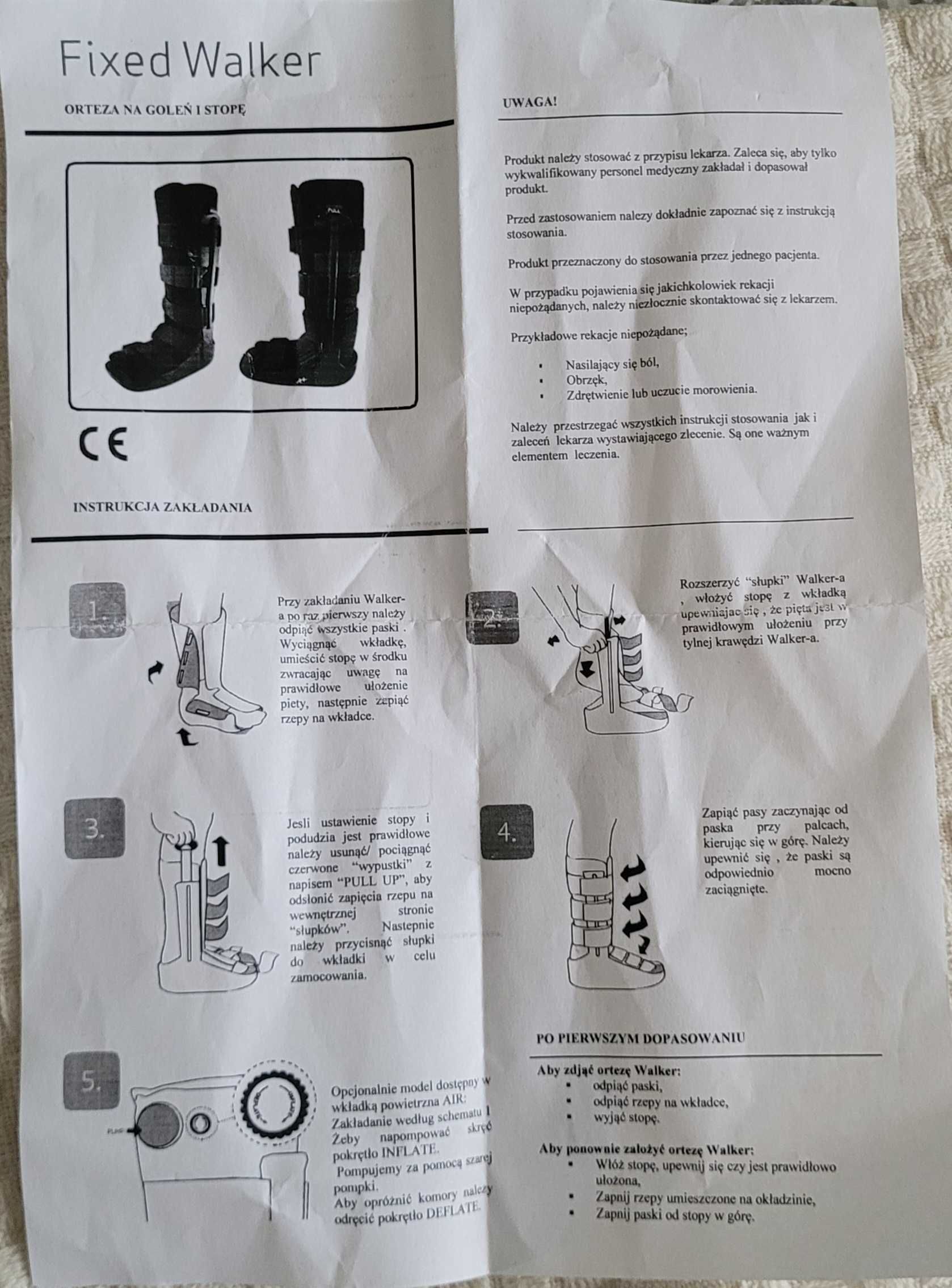 Orteza na goleń i stopę rozm. S