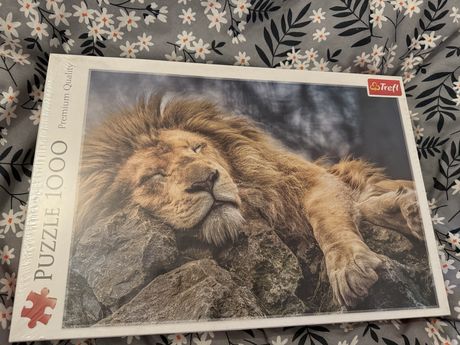 NOWE Puzzle śpiący lew trefl 1000 puzzli
