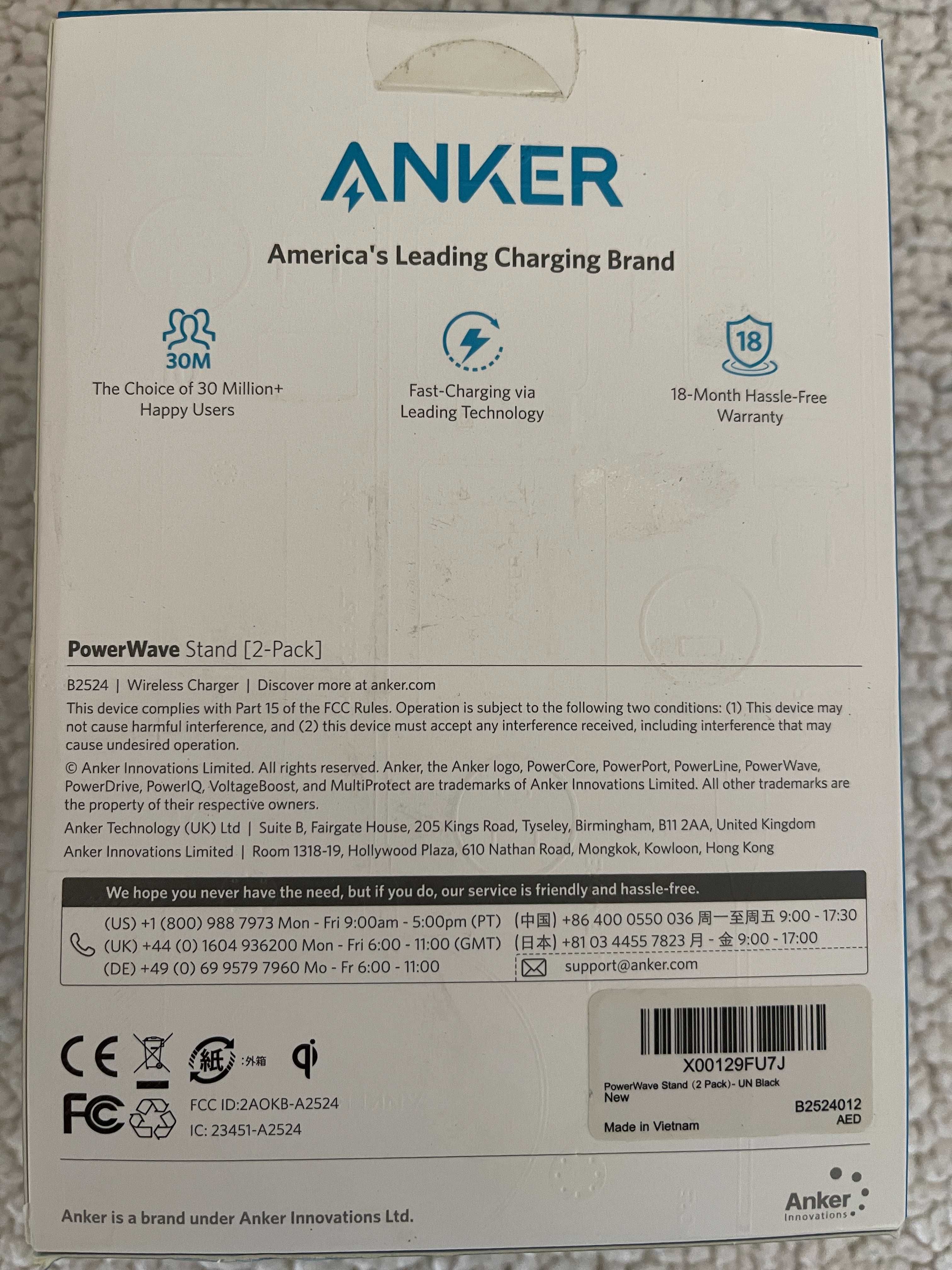 2 x Carregadores Wireless - Anker - PowerWave Stand