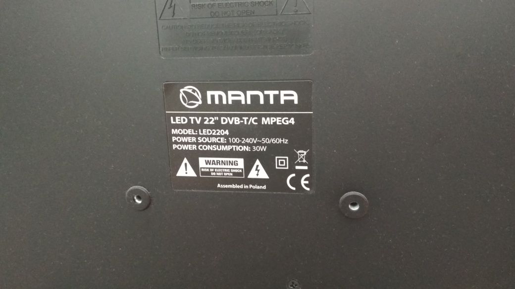 Telewizor Manta LED2204 22" DVB-T/C MPEG4