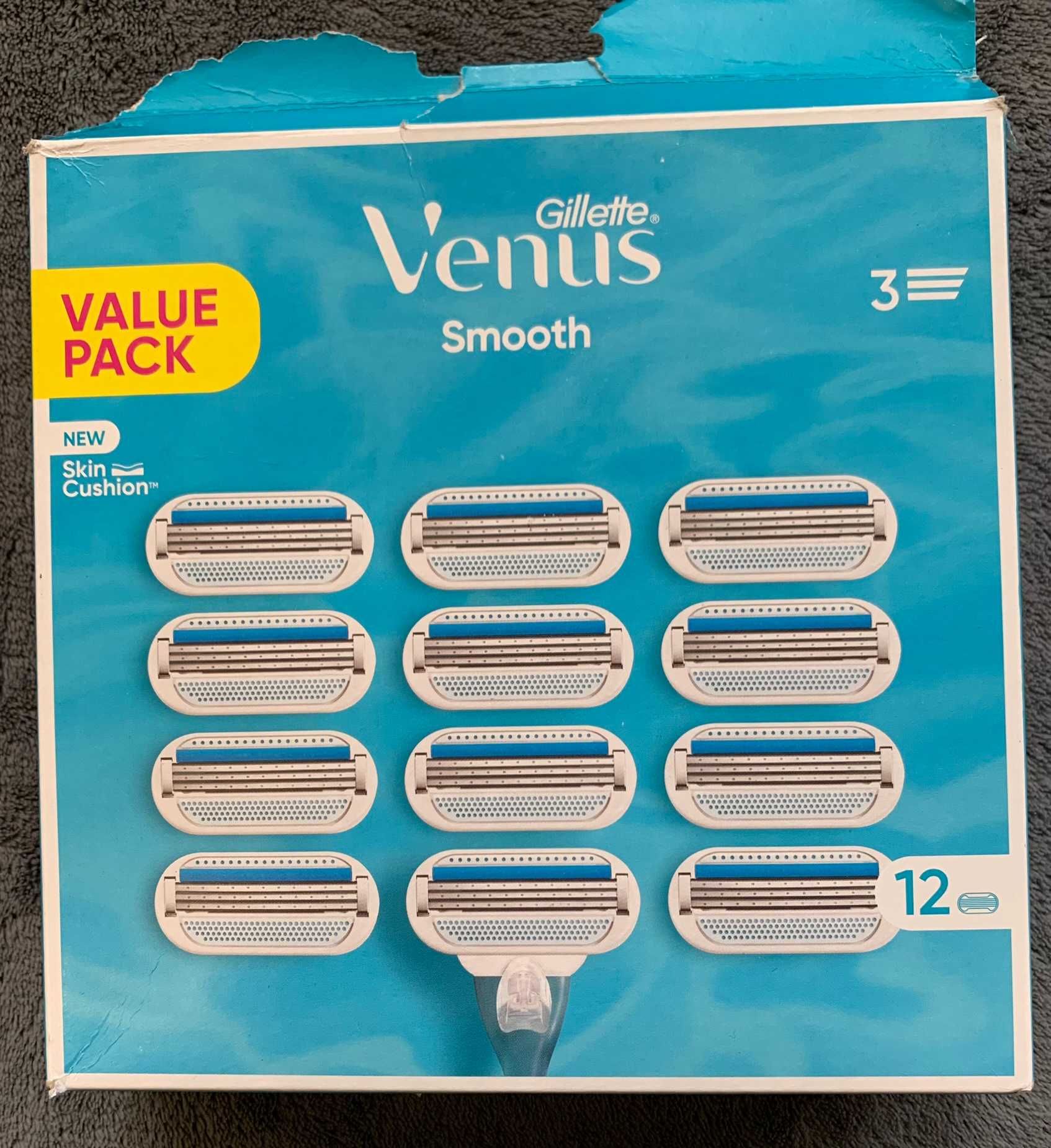 Gillette Venus Smooth damskie ostrza do golenia, zestaw 12 sztuk