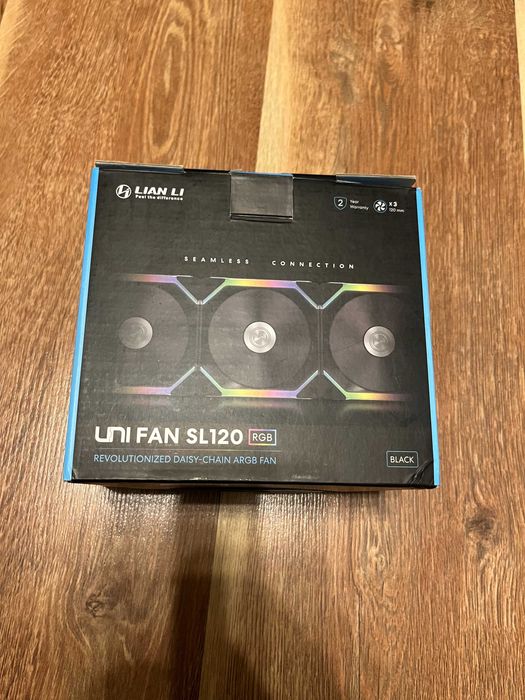 Комплект з 3х куллерів для корпусу пк uni Lian sl 120 rgb 3x