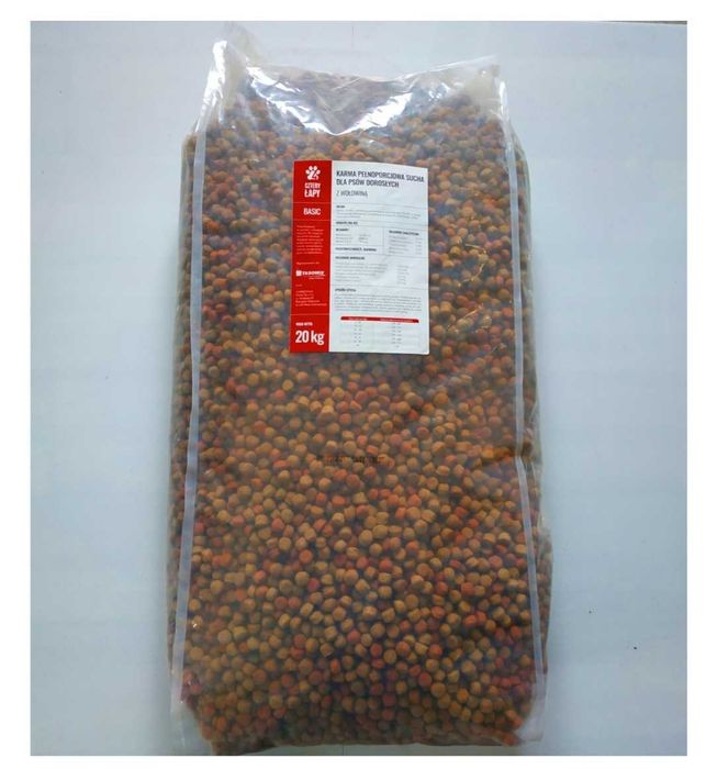 Basic wołowina sucha karma 4 łapy 20 kg worek