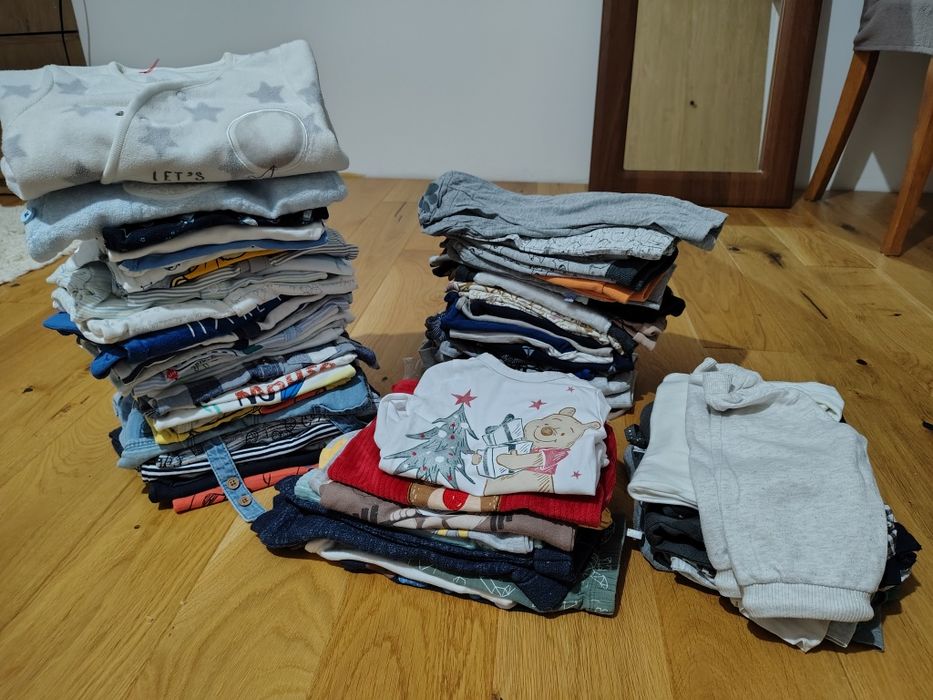 Paka ubrań 75szt dla chłopca rozm. 62-68cm