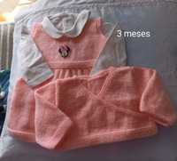 Casaco e body e vestido para 3 meses - mais tamanhos disponiveis