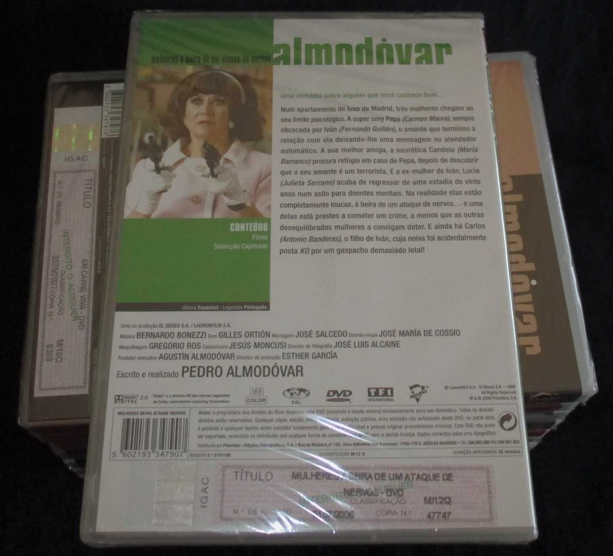 Filmes DVD Pedro Almodovar Selados Originais