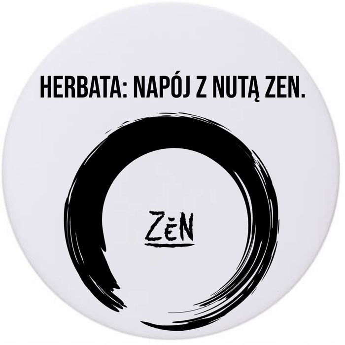 Podkładki ceramiczne pod Kubek x4 DLA HERBATA NAPÓJ Z NUTĄ ZEN