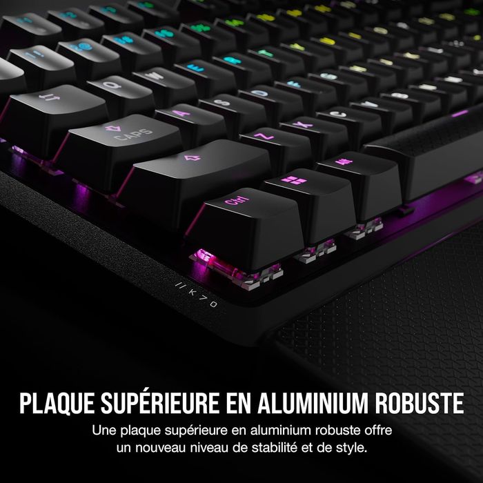 mechaniczna klawiatura do gier corsair k70 core rgb układ azerty