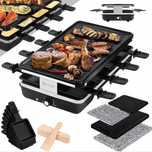 Grill Elektryczny Raclette KESSER 1200 W na 8 osób Płyta Kamienna