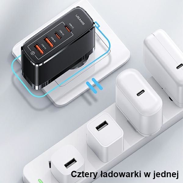 Ładowarka USAMS T44 100W Super Fast Charge z 4 portami USB