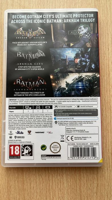 Batman arkham trilogy - Nintendo SWITCH