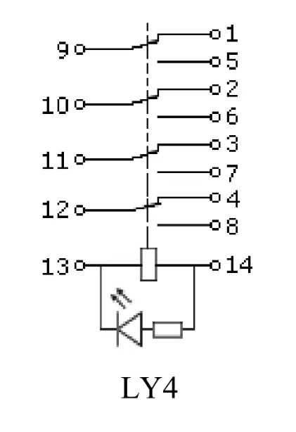 Реле LY4 (АС 220 V) АСКО