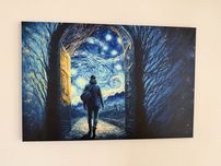 Obraz Przejście przez bramę – abstrakcja inspirowana Van Goghiem