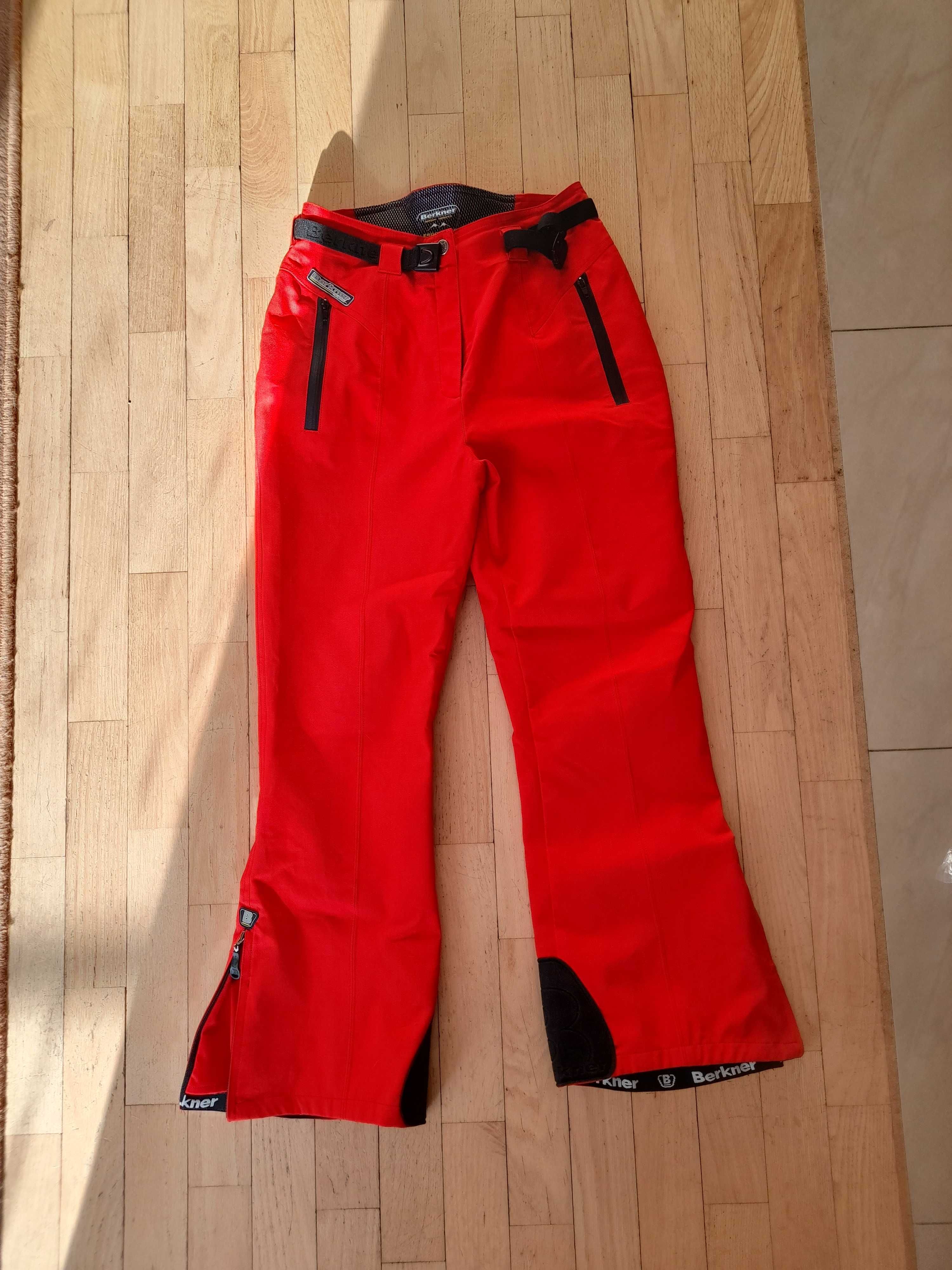 Czerwone damskie spodnie narciarskie