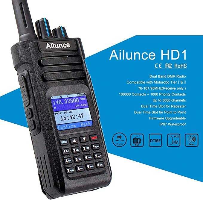 Ailunce HD1 Dwuzakresowy radiotelefon DMR/Analog