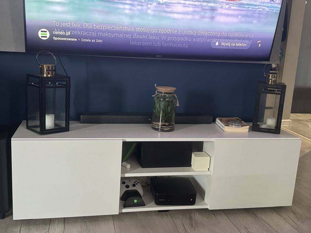Szafka RTV biały połysk 160cm
