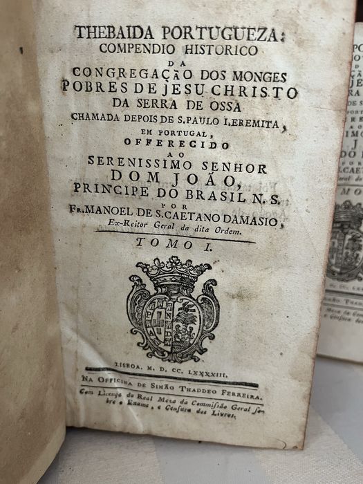 Livro Sec XVIII Thebaida Portugueza 2 Tomos Serra D’Ossa