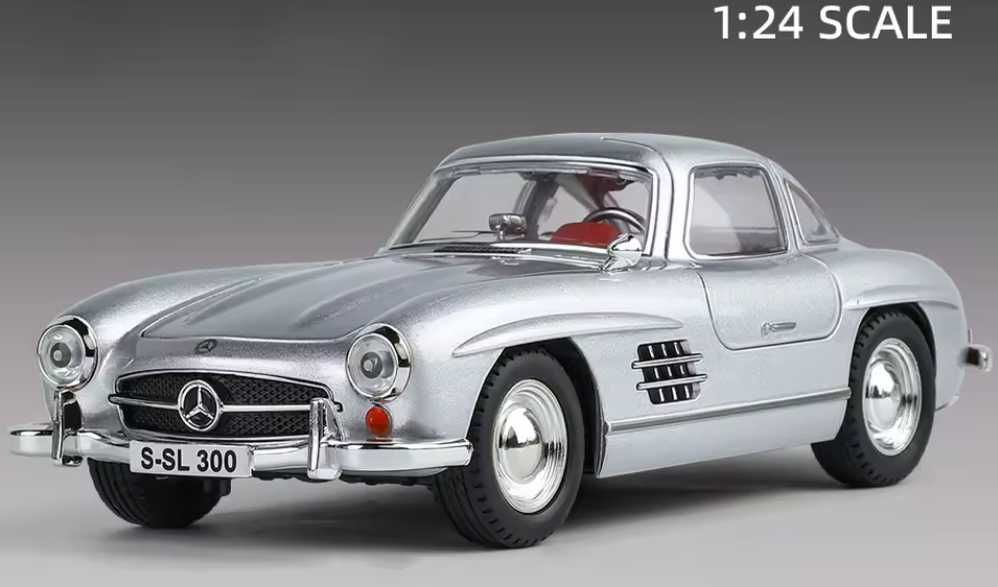 Модель автомобиля 1:24 Mercedes Benz 300SL (Срібна)
