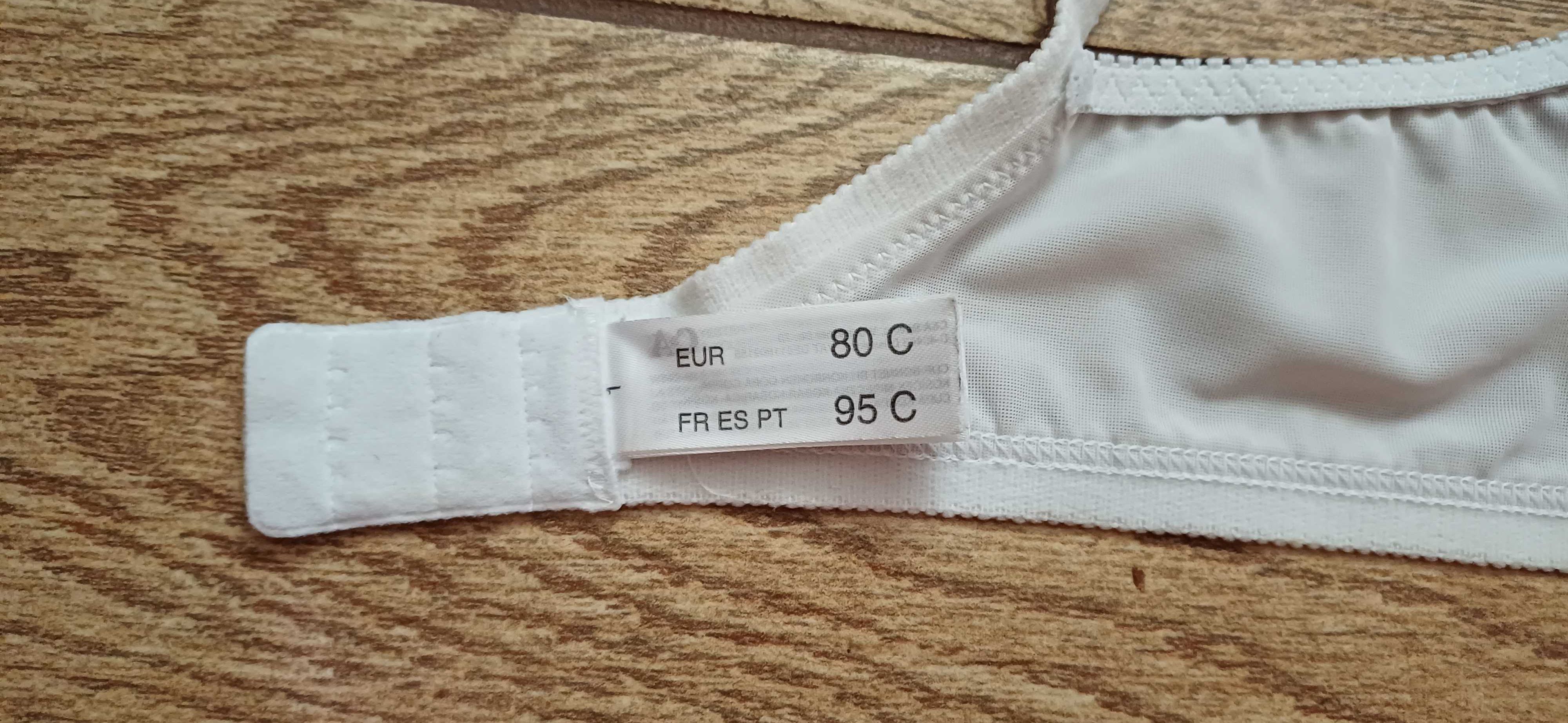 Zestaw 2 białych biustonoszy r. 80 C# Valessa# C&A