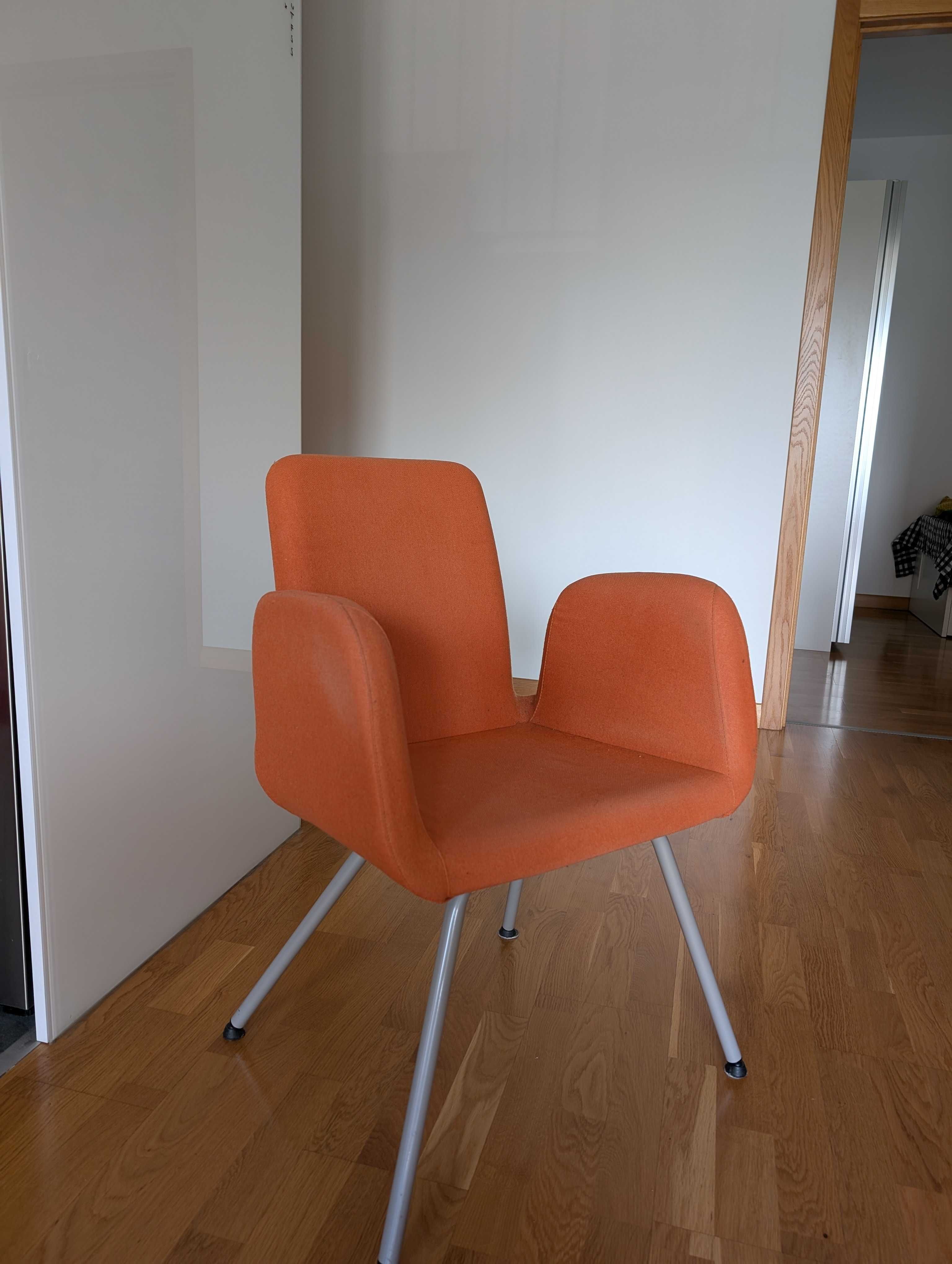Pomarańczowe krzesło biurowe/konferencyjne/do jadalni IKEA