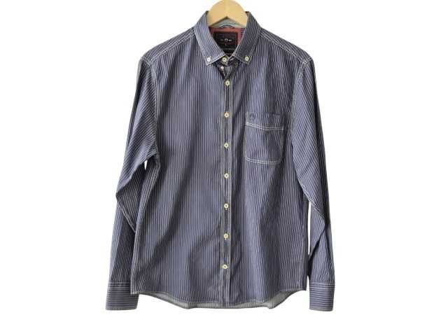 Koszula męska Claudio Campione L granatowa w paski 100% bawełna