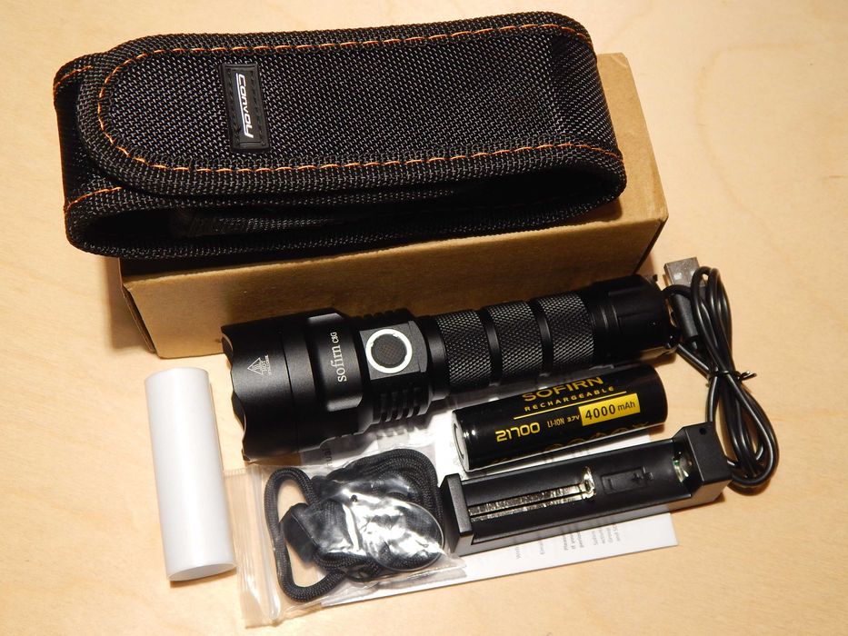 Фонарь светодиодный Sofirn С8G + акк 4000 mAh + чехол Convoy