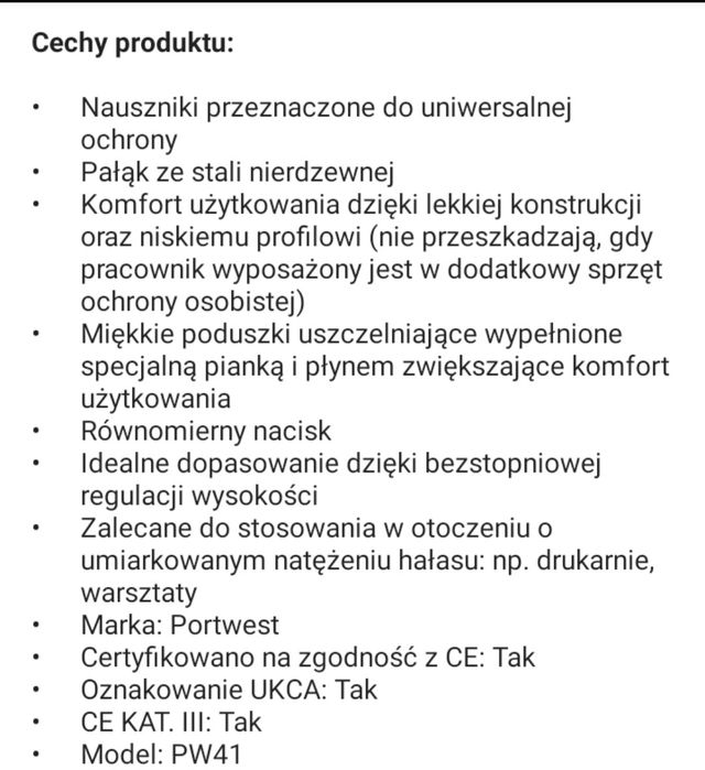 Słuchawki Ochronne NOWE