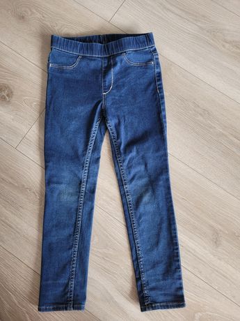 Jeansowe spodnie dziewczęce H&M 110