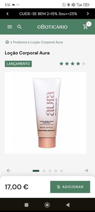 Conjunto Aurea do Boticário