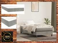 Materac kieszeniowy, jasnoszary, 120x190x20 cm, aksamit MEBLE OUTLET