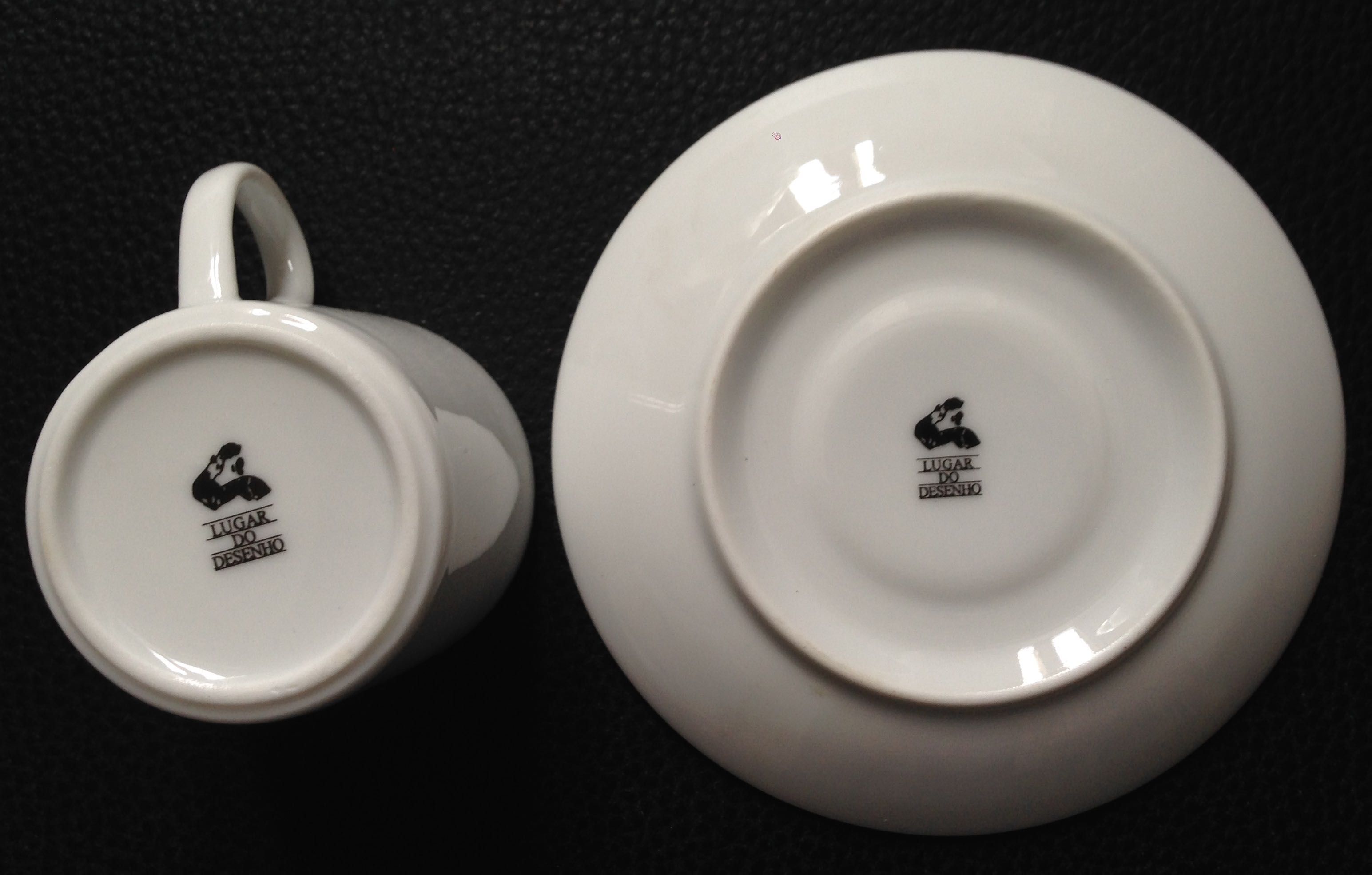 Chávenas de café Villeroy e Boch e mestre Júlio Resende