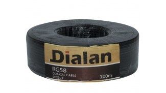Кабель RG-58U Dialan RG58U CCA (черний) 0.8мм моно жила Бухта 100м