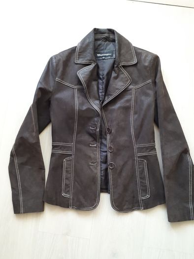 Коричневый замшевый пиджак 34-36 размер