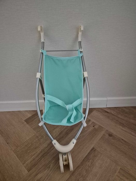 MIĘTOWY WÓZEK spacerowy trókołowy dla lalek Miniland