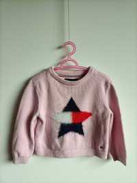 Sweterek Tommy Hilfiger 2-3lata dla dziewczynki 98cm różowy
