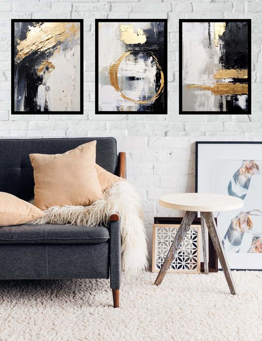30x40 obrazy w ramie plakaty ramka ABSTRAKCJA KSZTAŁTY SZTUKA BOHO