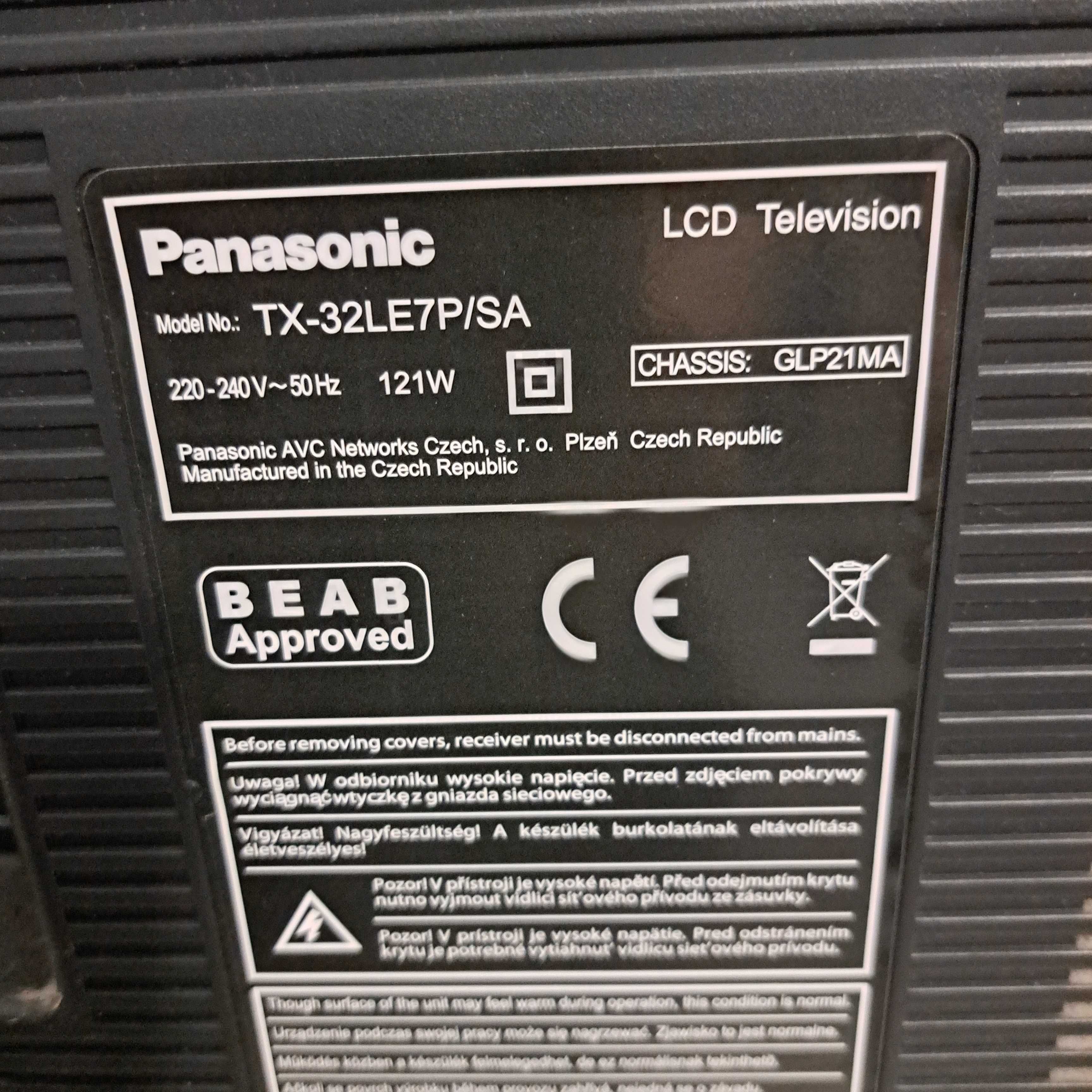 Telewizor Panasonic TX-32LE7P/SA plus dekoder Ariva T30 mini