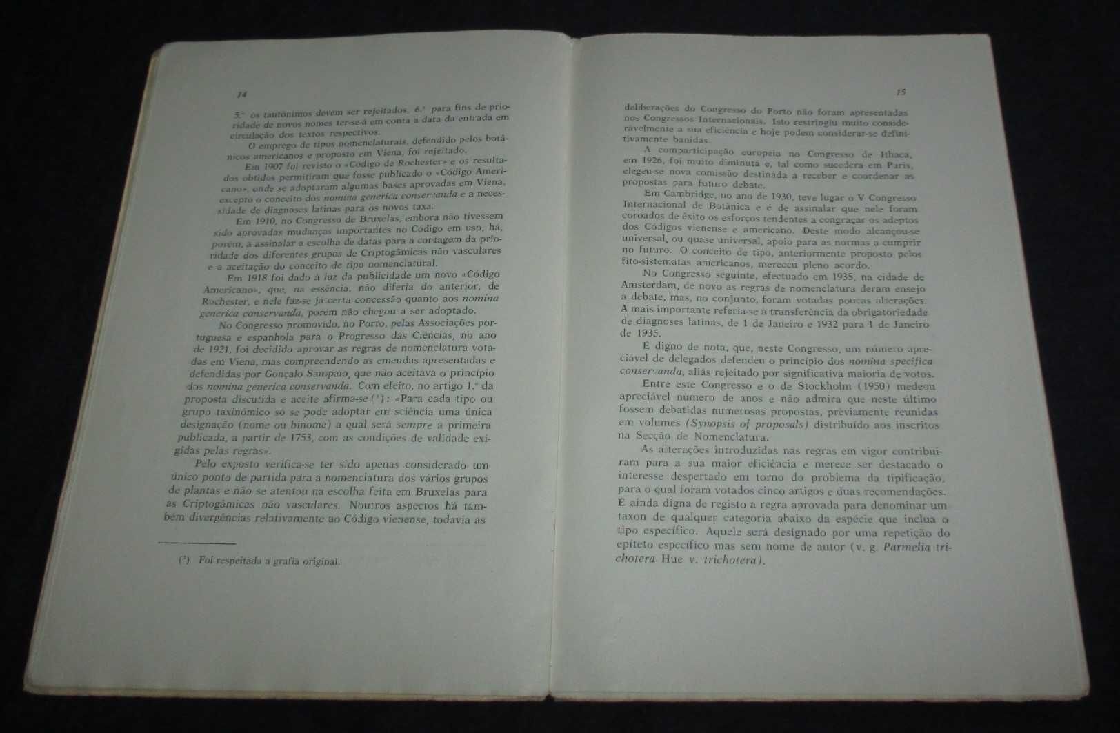 Livro Código Internacional de Nomenclatura Botânica C. N. Tavares