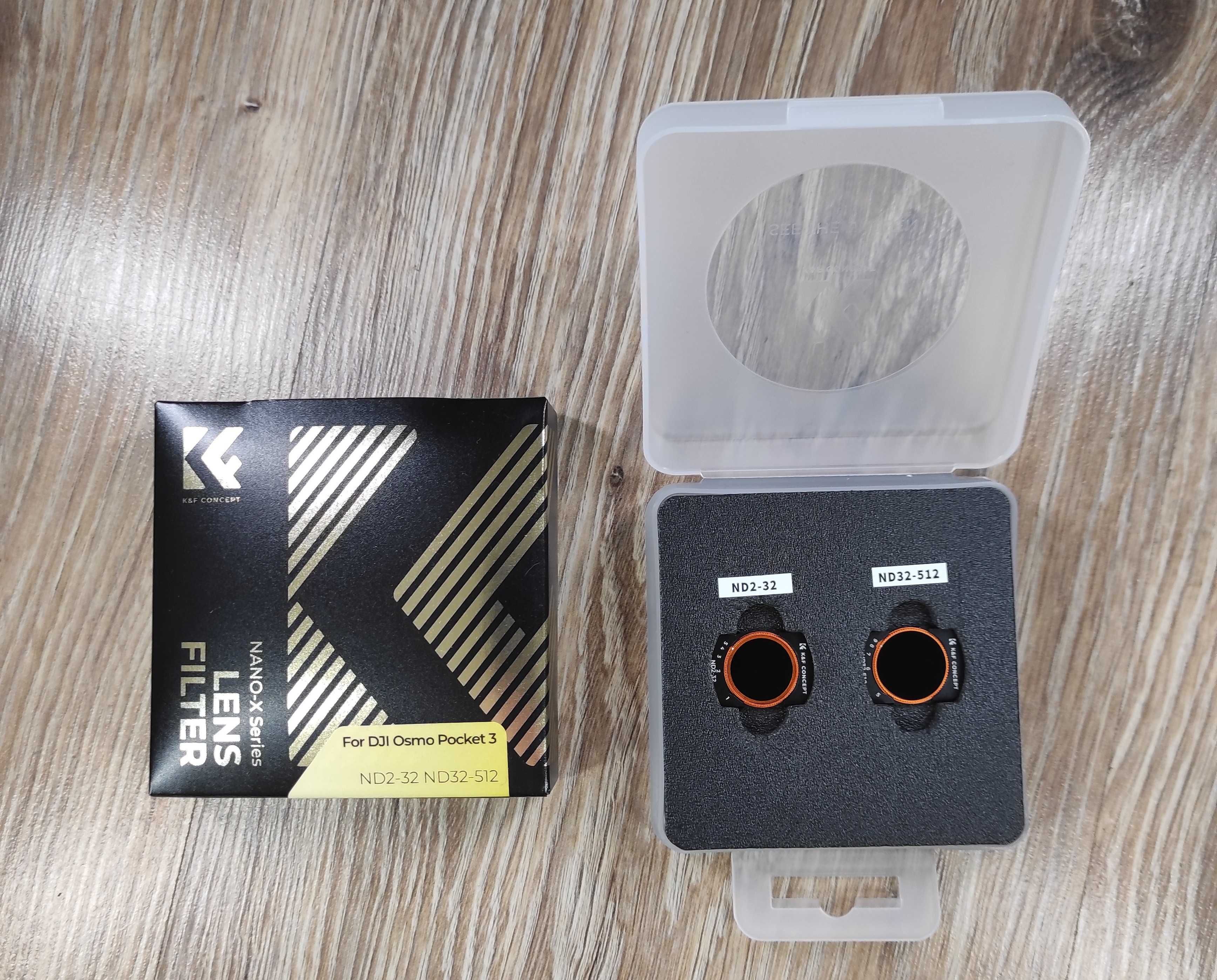 Filtry VND K&F Concept dla DJI Pocket 3 (2-32 + 32-512)
