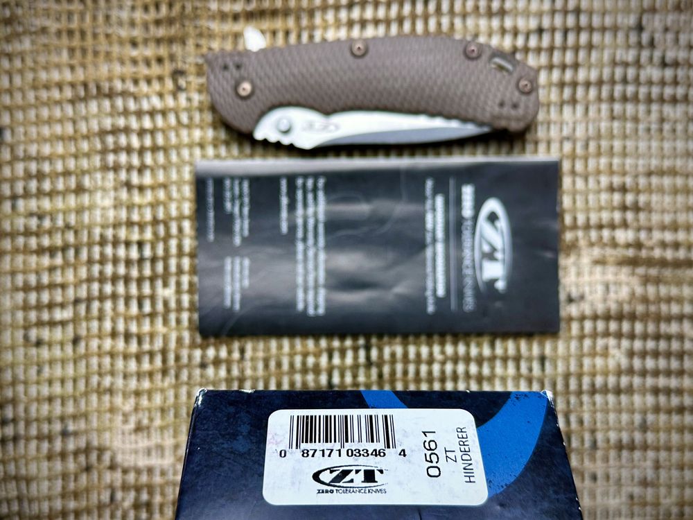 Нож Zero Tolerance 0561 Gen2 Titanium Brown G10 Hinderer Elmax