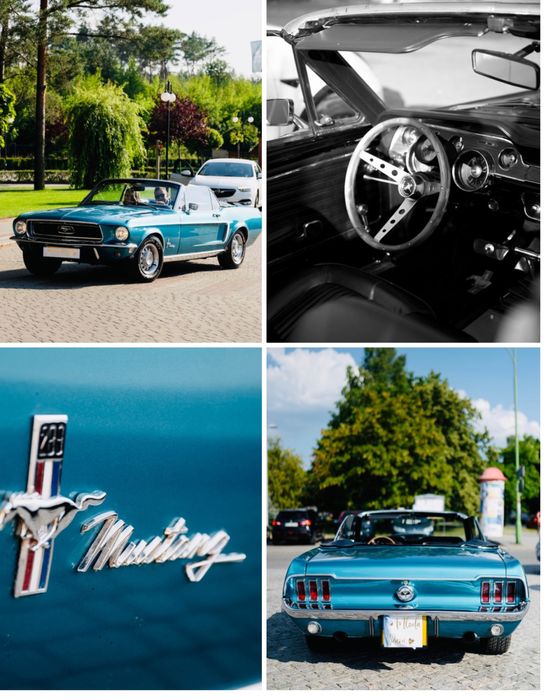 Auto do slubu MUSTANG 1967r. klasyk zabytek wynajem samochod cabrio