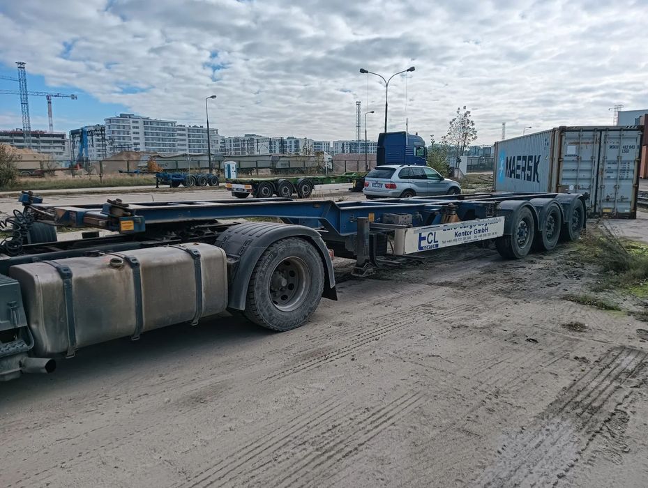 Wielton narko podkontenerowa wysuwany tył  naczepa podkontenerowa narko lekka 5 ton podnoszona oś zsuwany tył