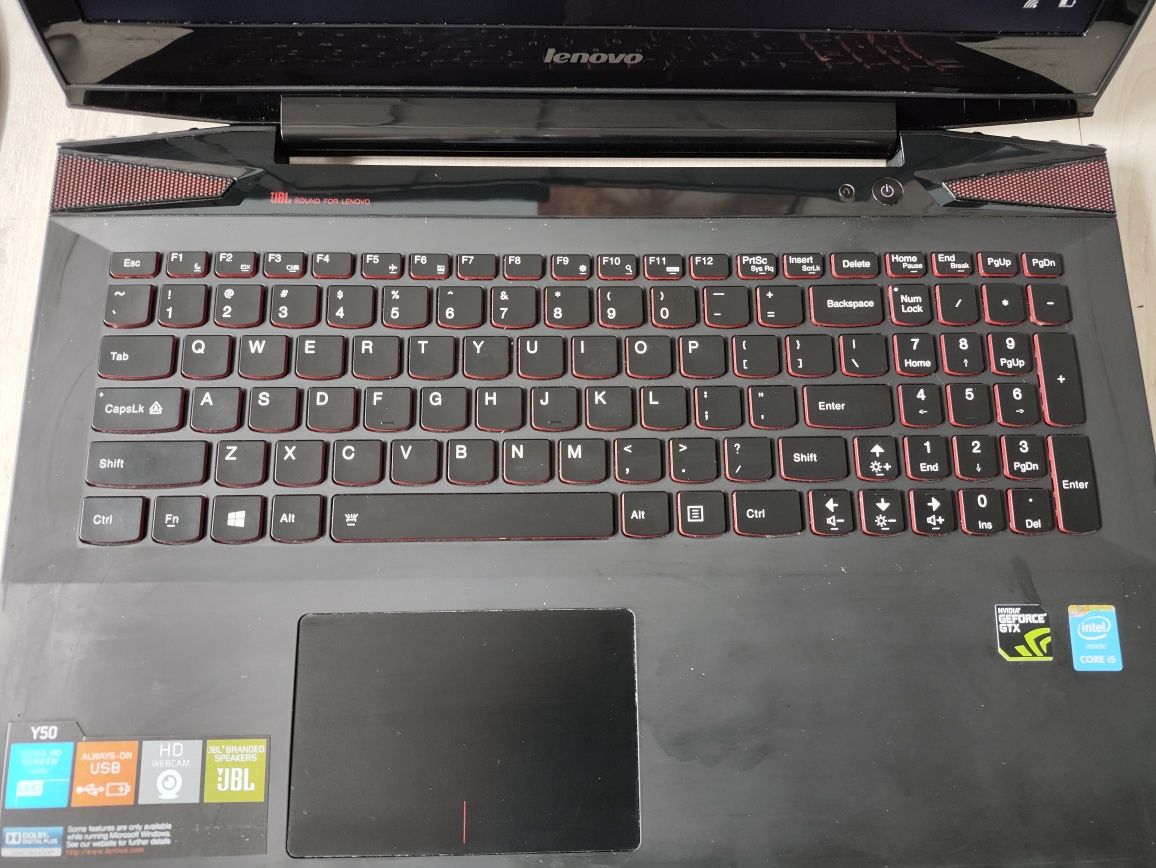 Laptop Lenovo Y50-70,dysk 500GB, i5-4210H, 16GB RAM, GeForce GTX 960M