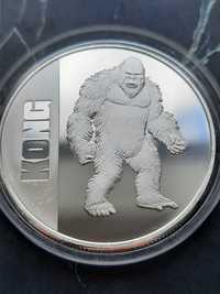 Монета 2 долари 2021 р., Годзилла проти Конга срібло 999