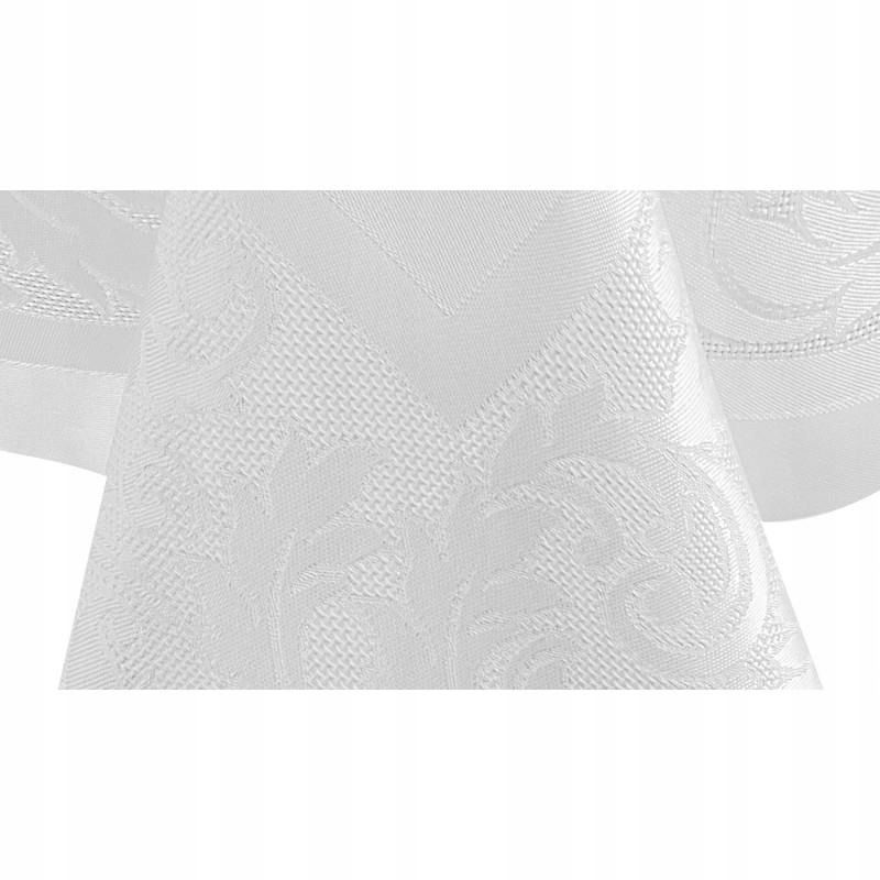 Obrus Plamoodporny Teflonowy Odświętny Laura Biały Biały 160x160