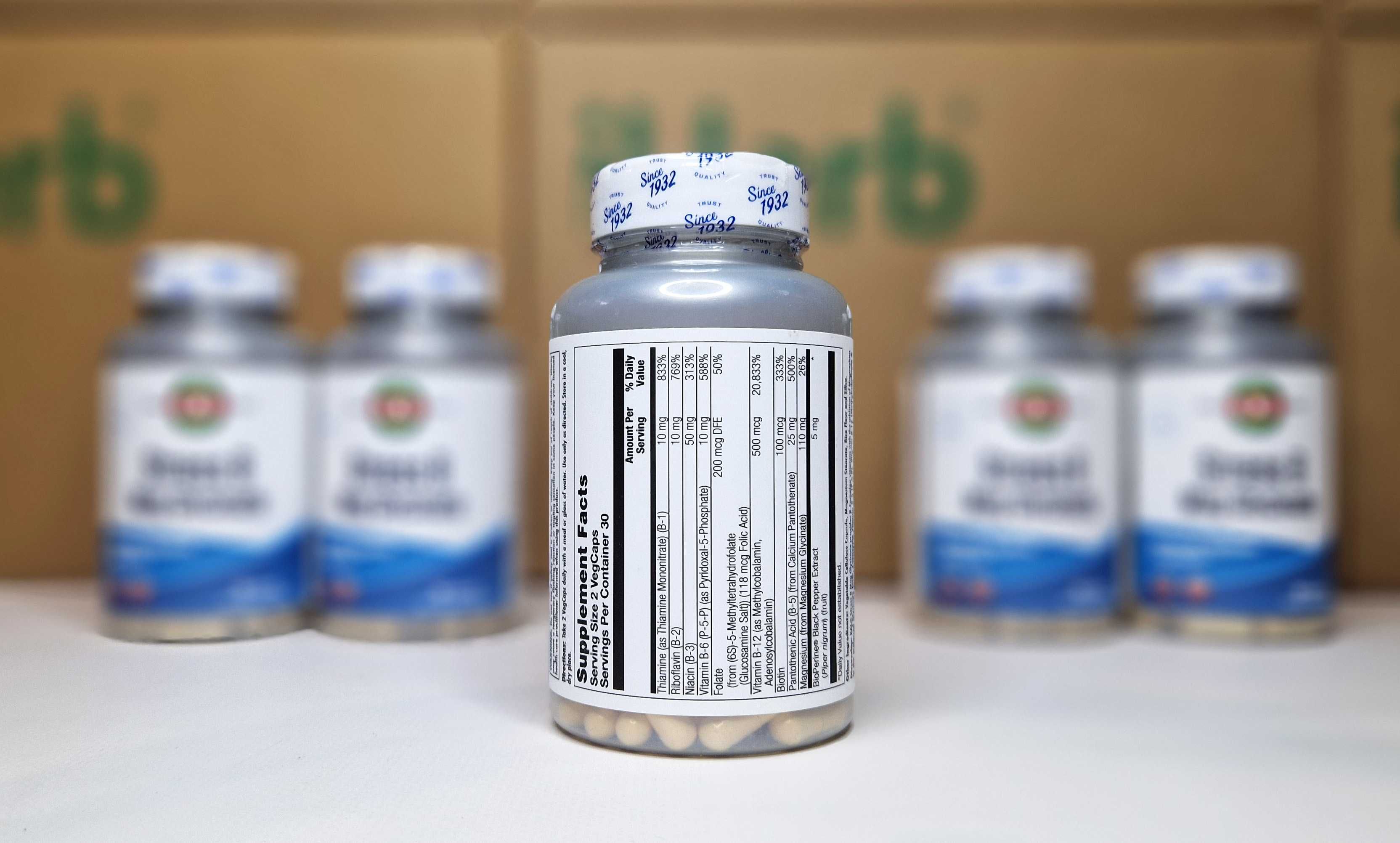 KAL Stress B Mag Glycinate, Магній гліцинат з вітамінами групи B, 60шт